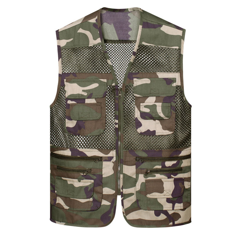 Men's Outdoor Multi-Pocket Breathable Thin Mesh Vest / TECHWEAR CLUB / Techwear