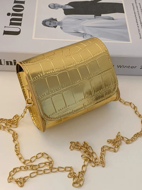 Chains Shiny Split-Joint Crossbody Bags Bags