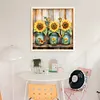 Sunflower Vase-11CT Stamped Cross Stitch Bead Embroidery 46*46cm tapestrymarket