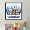 【Limited Stock Sale】Full Embroidery Cotton Thread 11CT Print Igloo Crystal Ball Cross Stitch 50x50cm tapestrymarket