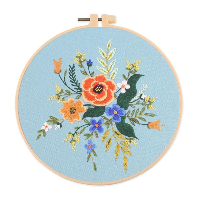 Floral Embroidery Art Kits 1Pcs