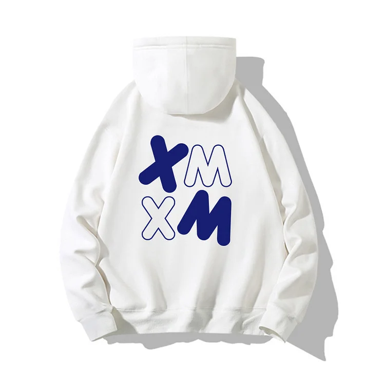 Letter Print Hoodie Loose Pullover Hooded Top at Hiphopee