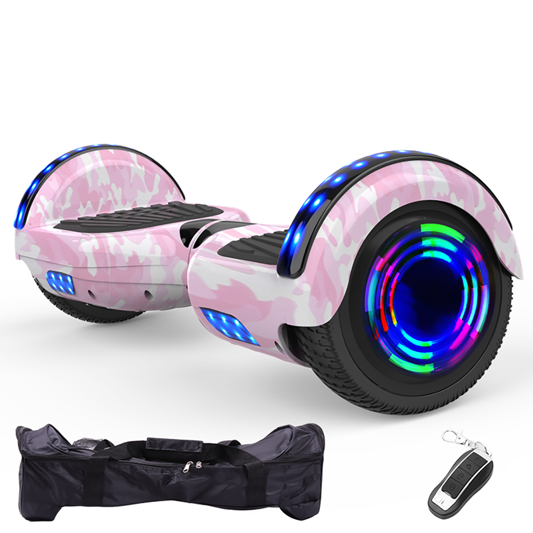 Hoverboard and go Kart 6.5 Hover Board Scooter with Colorful LED Lights Gift for Kids and Adults Self Balancing Electric Scooter Hoverboards with Seat Attachment & Bluetooth Speaker 