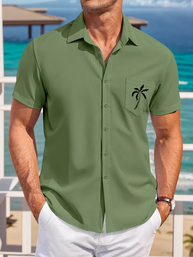 Suitmens Classic coconut tree bowling shirt 1311