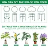 6Pcs Plant Support Stakes Half Round Plant Stake for Climbing Plants (25cm)