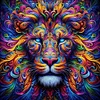 Bunte Tiere - Rundbohrer Diamantmalerei - 30*30cm