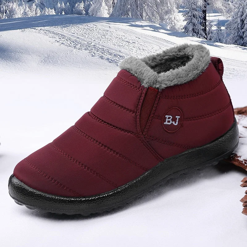 Men Boots Lightweight Winter Shoes For Men Snow Boots Waterproof Winter Footwear Plus Size 47 Slip On Unisex Ankle Winter Boots
