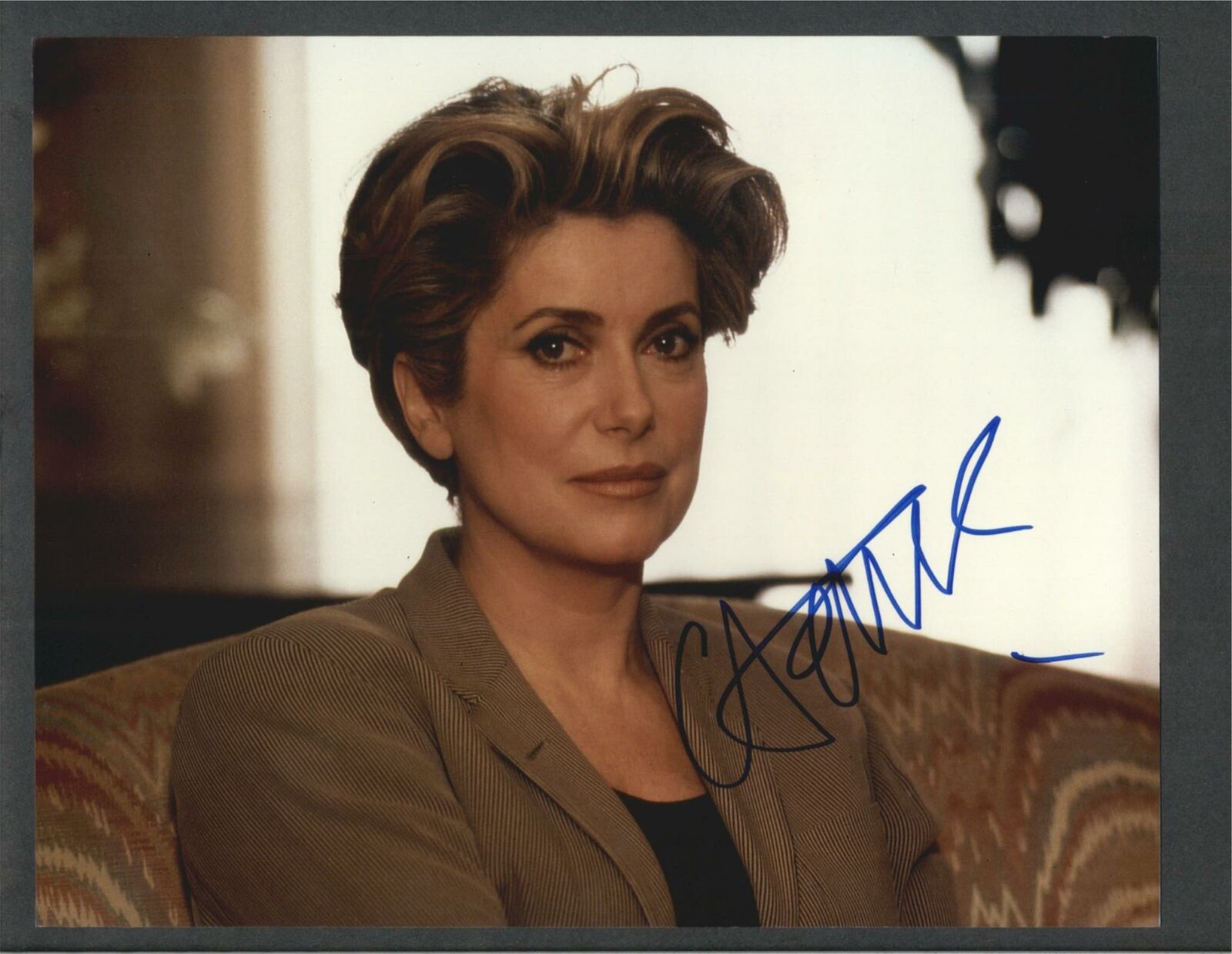 Catherine Deneuve - Signed Autograph Color 8x10 Photo Poster painting - French Actress