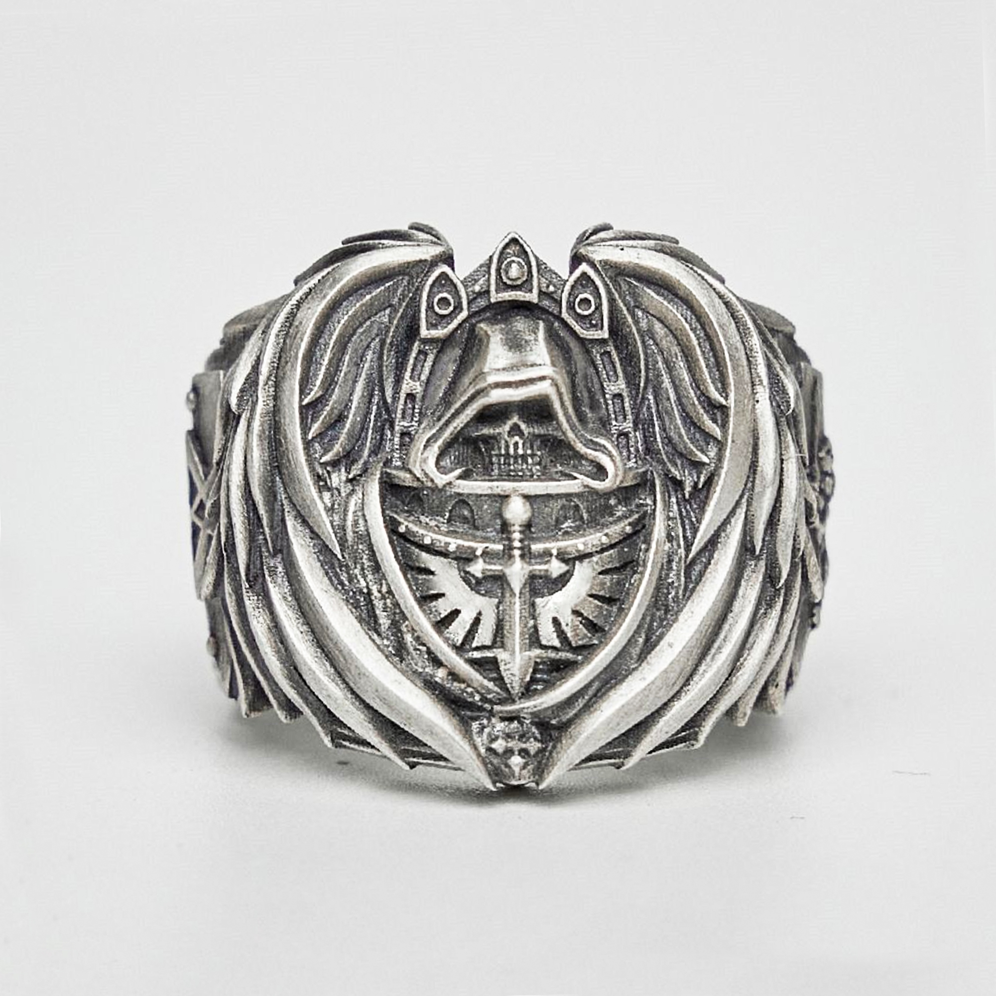 Maton Dark Angel Ring | Hexagram - Infused, a Mysterious and Cool Symbol for Men
