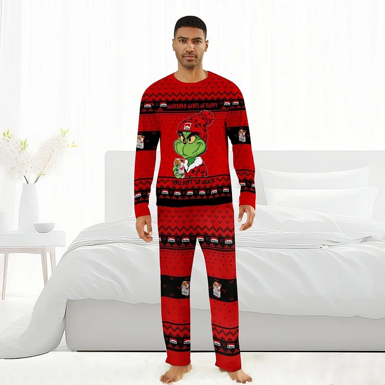 Marlboro Grinch Family Pajamas Set | Christmas Winter