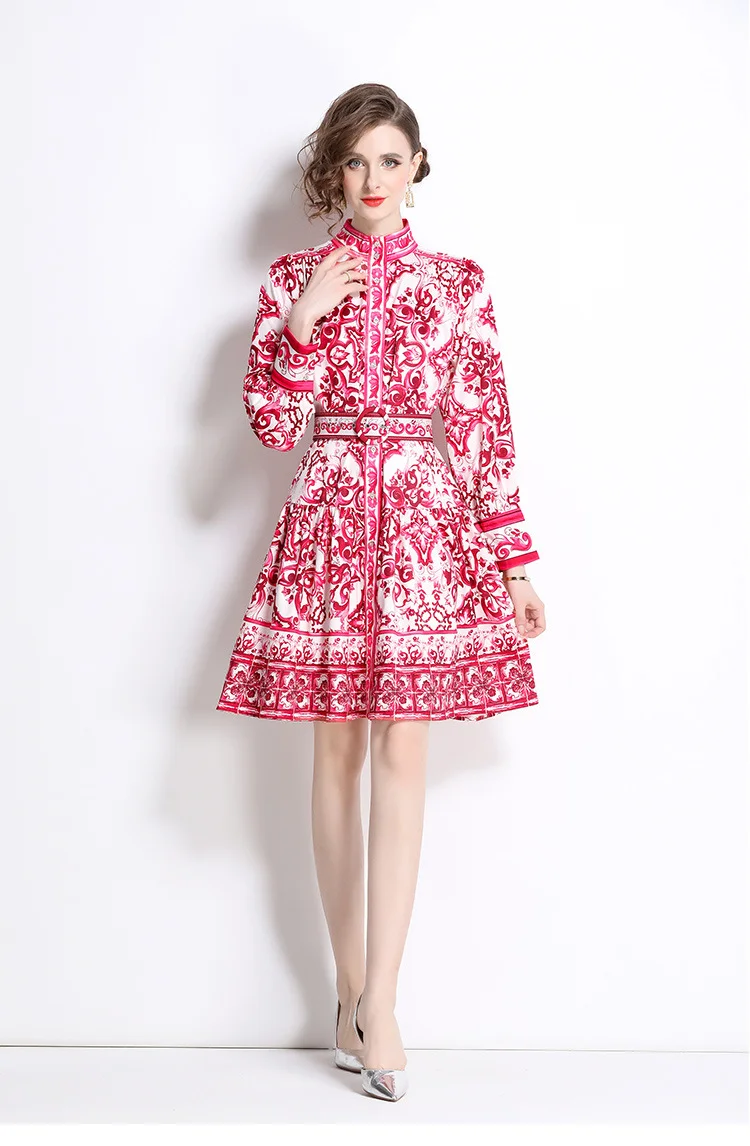 Sdrawing Sdrawing Real-E-Sleeting Fashion Court Style Single Buckle Blue And White Porcelain Fashion Trend