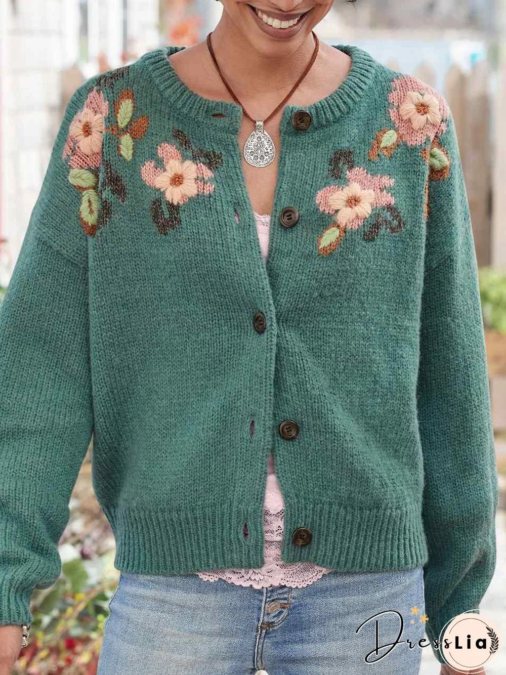 Knitted Others Vintage Sweater Coat