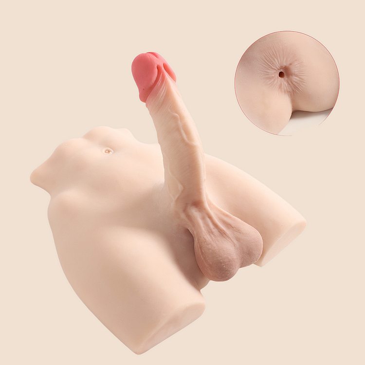 8LB Futanari Torso Sex Doll with Realistic Big Penis and Tight