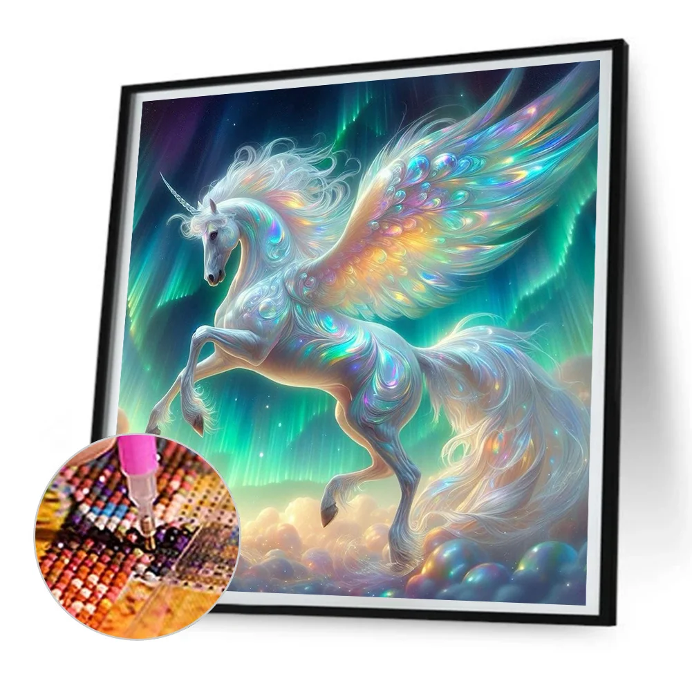 Diamond Painting - Full Round Drill - Dream Unicorn(Canvas|30*30cm)