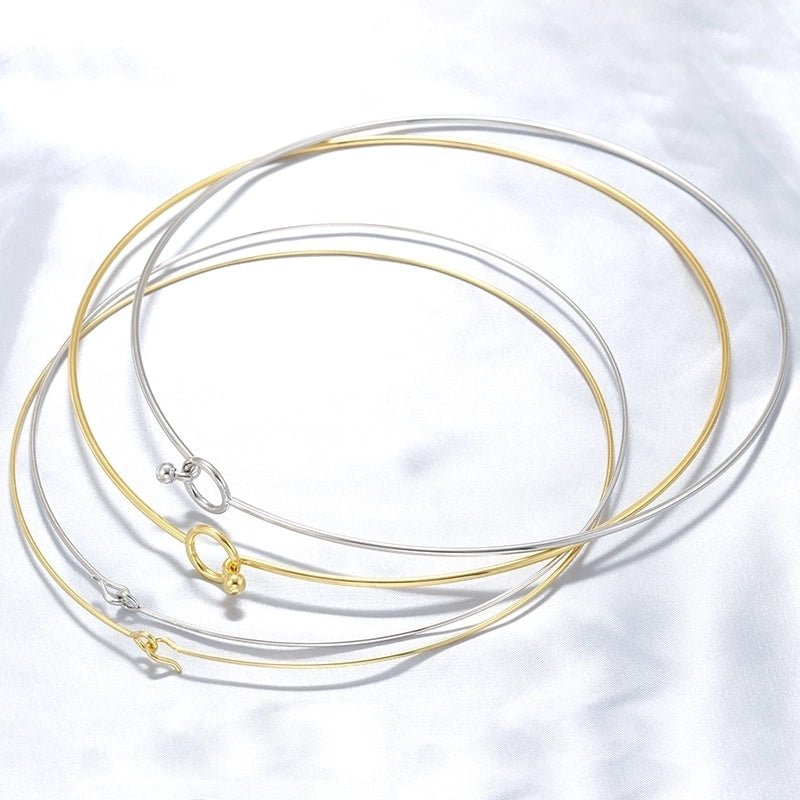 Casual Minimalist Geometric 304 Stainless Steel 18K Gold Plated Choker