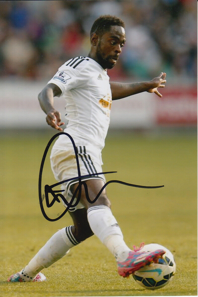 SWANSEA CITY HAND SIGNED NATHAN DYER 6X4 Photo Poster painting 7.