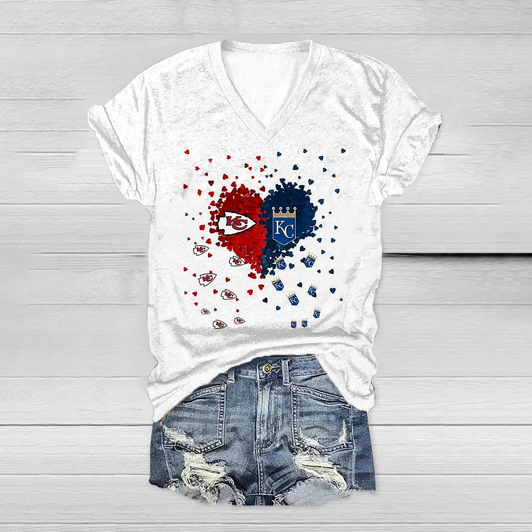 Kansas City Royals Print V-Neck T-Shirt