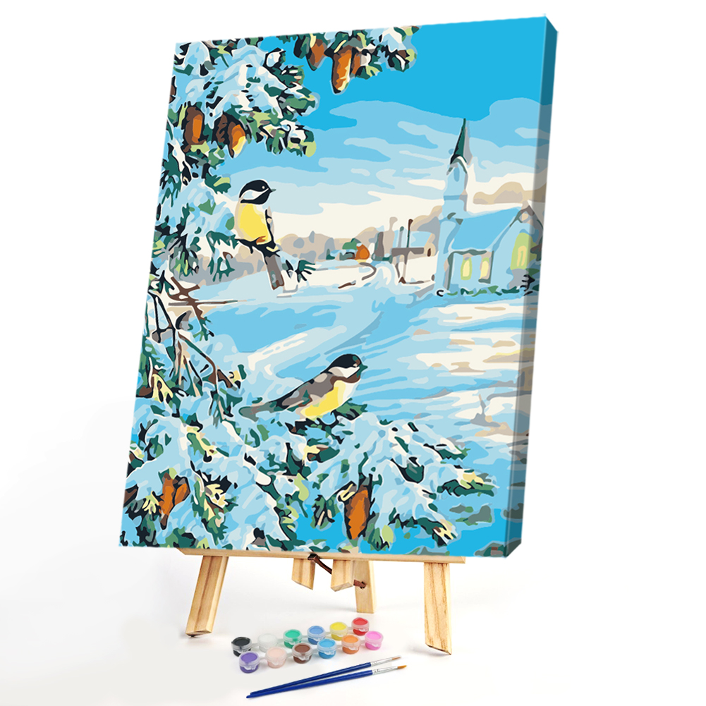 

40x50cm - Paint By Numbers Two Birds, 501 Original