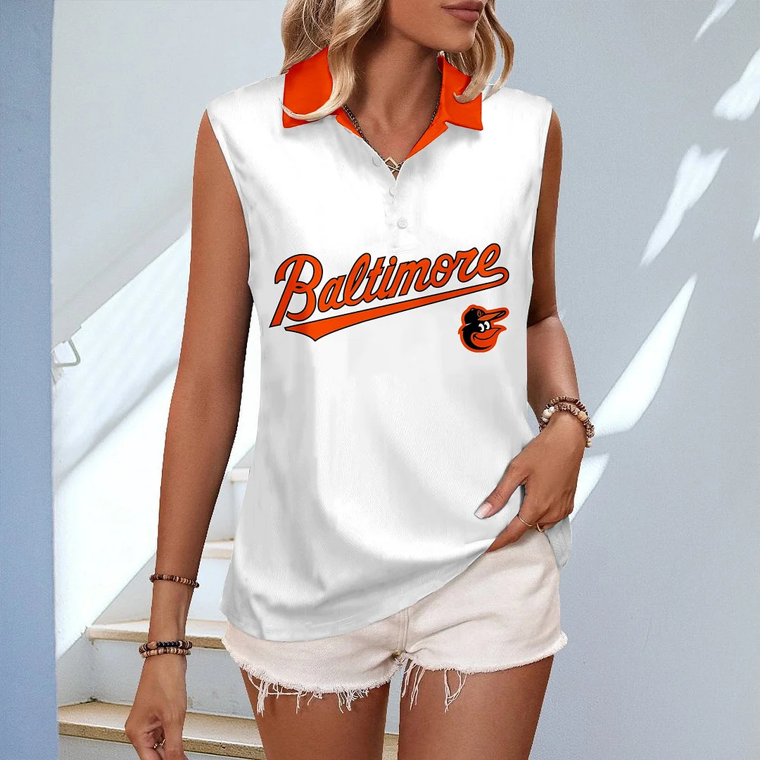 Women's V-neck Sleeveless Casual Polo Vest