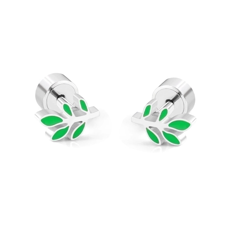 Minimalist Flower Stainless Steel Ear Studs 1 Pair