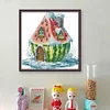 Watermelon House-14CT Stamped Cross Stitch 22*22cm/8.66*8.66in tapestrymarket