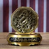 Ten-Sided Rotating Brass Rubik's Cube, Metal Collectibles, Ornaments, Exquisite Character Feng Shui Statues, Can Be Used As A Birthday Gift For Father Friends