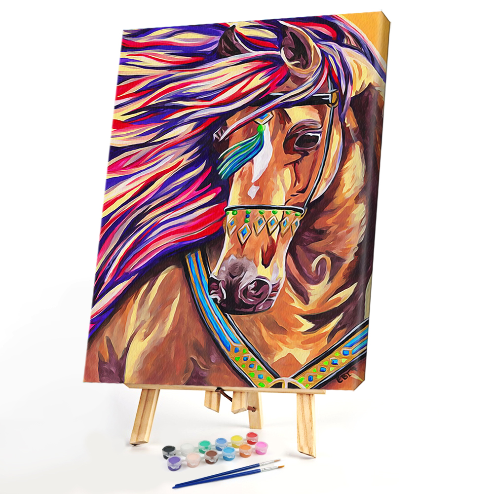 

40*50CM Paint By Numbers-Unrestrained Horse, 501 Original