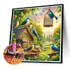 Nid douillet d’oiseaux drill ronde peinture diamant-40*40cm