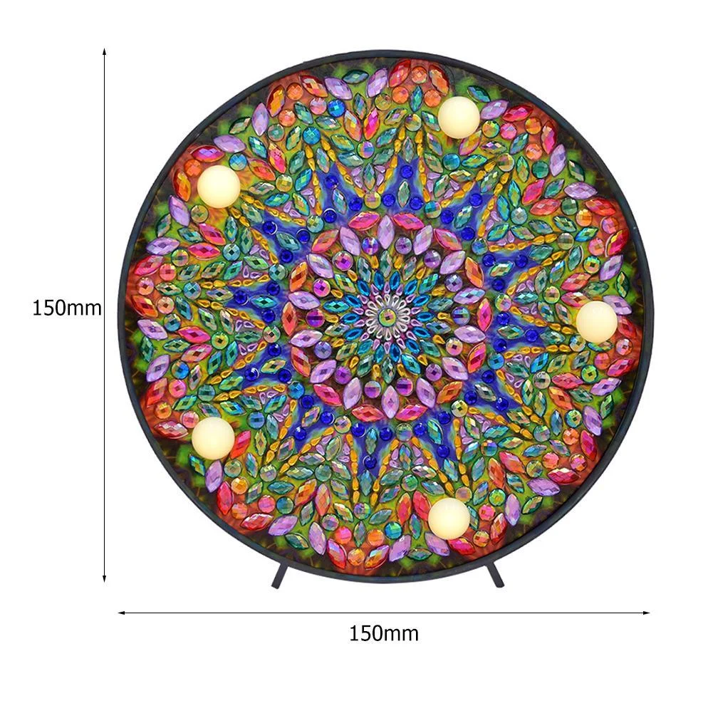 DIY LED Diamond Painting Full Special Shaped Drill Mandala Embroidery Light