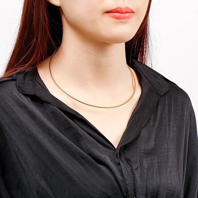Titanium Steel 18K Gold Plated Minimalist Geometric Choker