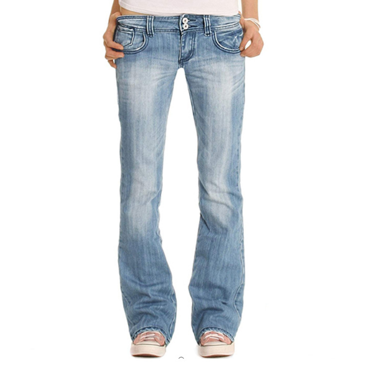 Classic Washed Split Fork Slim Jeans wearshes