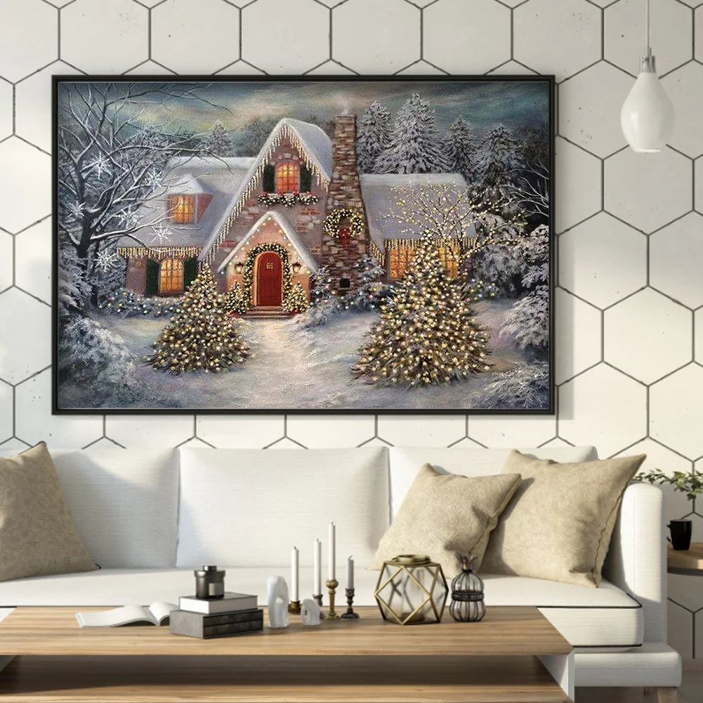 Diamond Painting - Full Round Drill - Snow House(70*50cm)