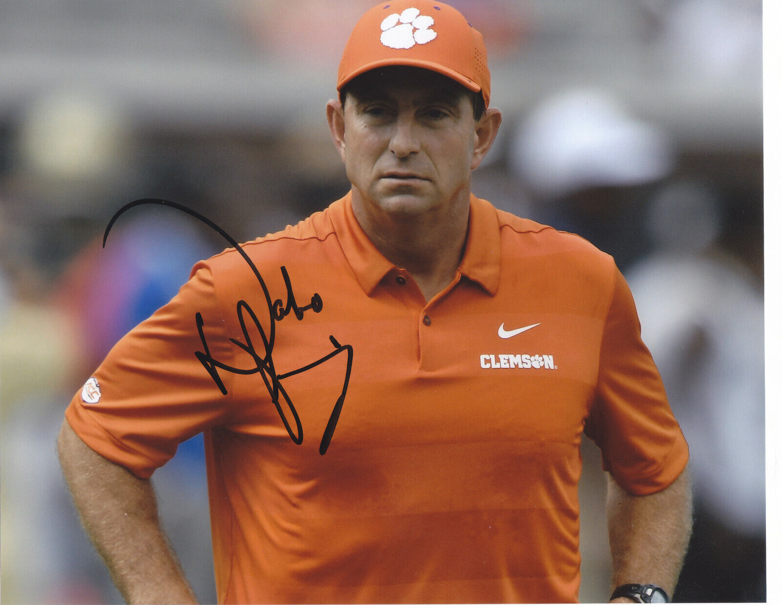 DABO SWINNEY SIGNED AUTOGRAPH CLEMSON TIGERS FOOTBALL 8X10 Photo Poster painting PROOF