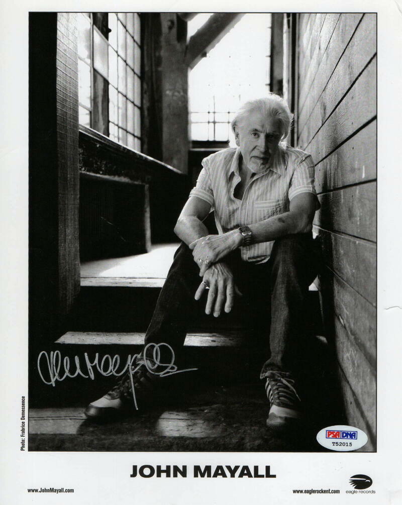 JOHN MAYALL SIGNED AUTOGRAPH 8x10 Photo Poster painting - & THE BLUESBREAKERS, BLUES, ROCK, PSA