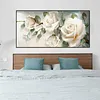 White Roses Full DIY 5D Round Drill Diamond Painting Kit for Adults/Beginners Gift Idea Home Decor Diamond Dots Paintings Picture Arts Craft 85x45cm
