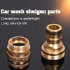 2 Pcs Faucet Fitting Brass Tap Quick Connector for Garden Tubing Car Washer Pipe