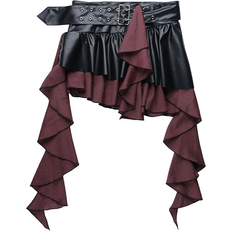Gothic PU Leather skirt