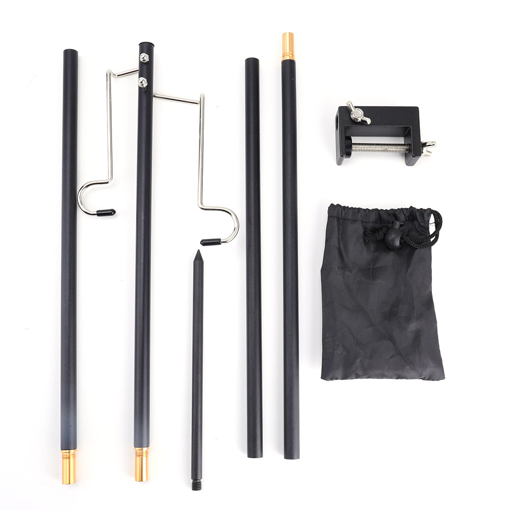 

Outdoor Camping Hiking Lantern Holder Foldable Lamp Post Pole Kit Black, 501 Original