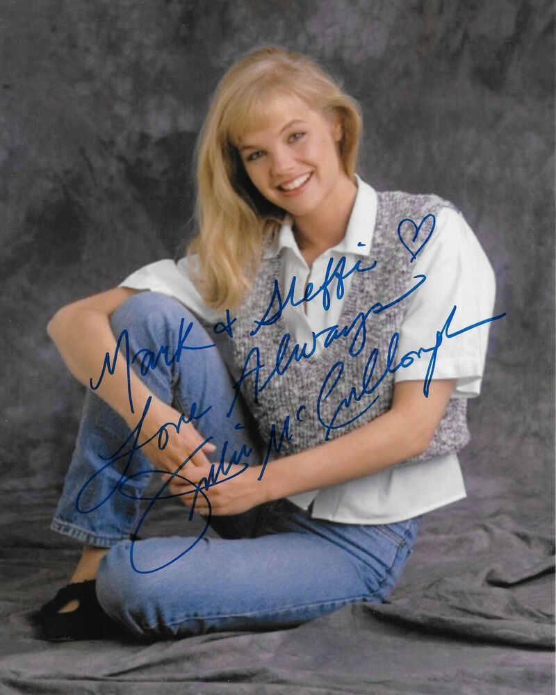 Julie McCullough Original 8X10 Photo Poster painting (Signature personalized to Mark & Steffi)