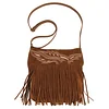 Original Casper embroidered leather frosted tassel bag women's single shoulder Messenger bag