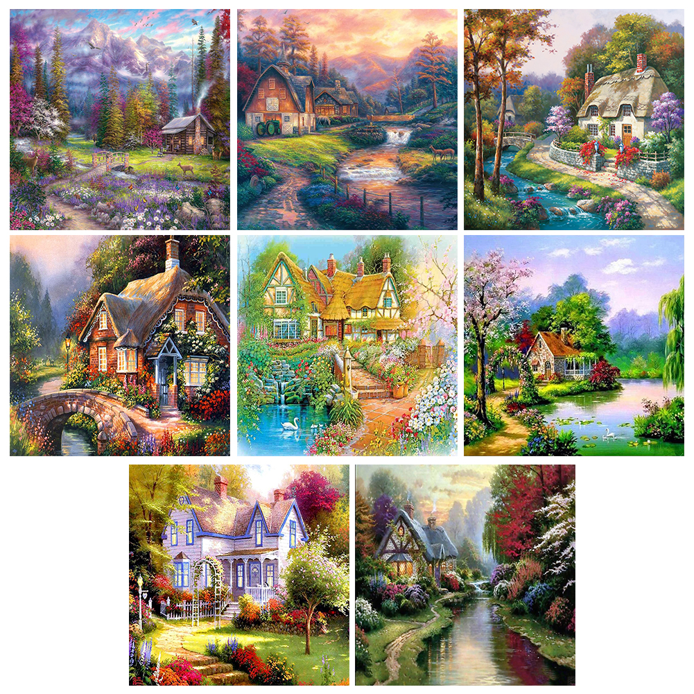 Village View - Full Round Diamond Painting