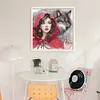 Red Girl And Wolf-11CT Stamped Cross Stitch 46*45cm/18.11*17.72in tapestrymarket