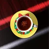 6Pcs/set Diamond Painting Christmas Coaster Cup Cushion with Rack Cup Pad Decor