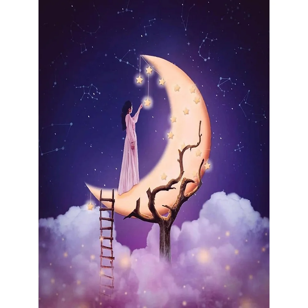 Diamond Painting - Full Round/Square Drill - Moon(30*40 - 50*60cm)