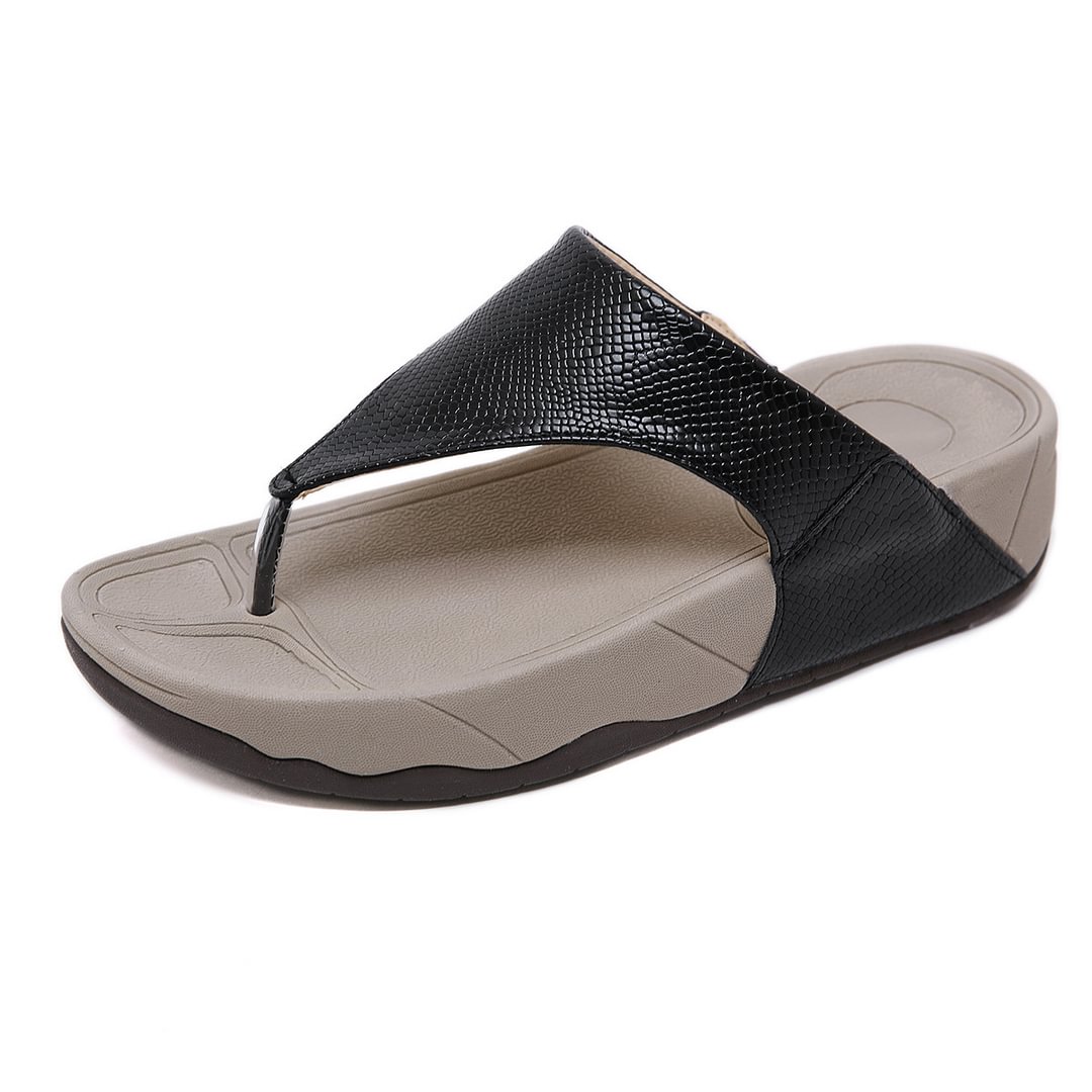 Letclo™ Leopard Print Platform Flip Flops letclo Letclo