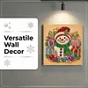 (25x25cm)DIY Pearl Painting Xmas Framed Handmade Pearl Material Art Kit Living Room Decor