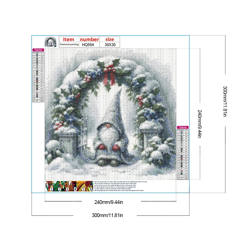 Diamond Painting - Full Round Drill - Christmas Gnome(Canvas|30*30cm)