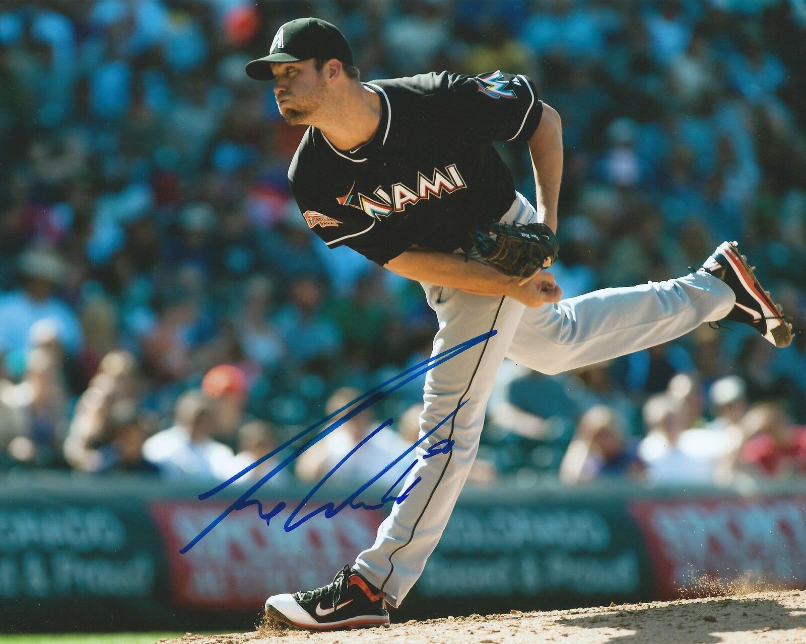 **GFA Miami Marlins *RYAN WEBB* Signed 8x10 Photo Poster painting R2 COA**