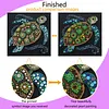 DIY Pre-Framed Turtle Button Art Canvas Kit