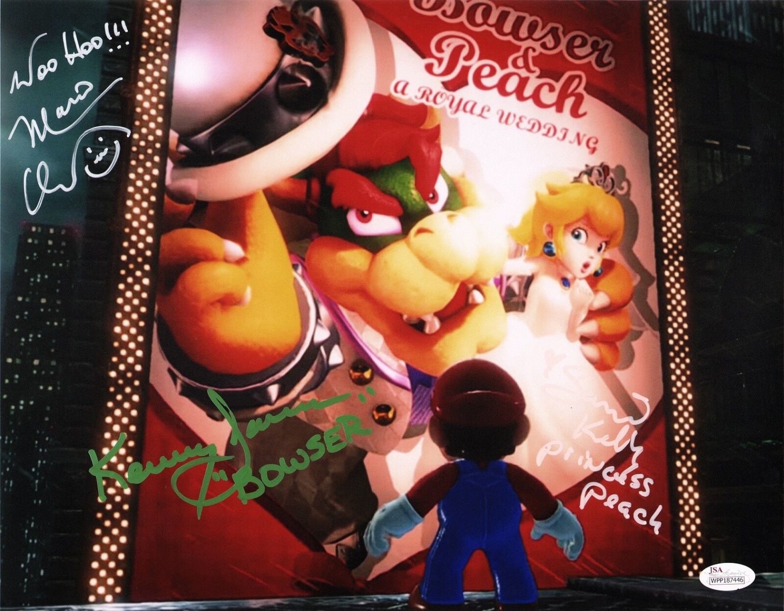 CHARLES MARTINET~SAMANTHA KELLY&1 Signed Super Mario Odyssey 11x14 Photo Poster painting JSA COA